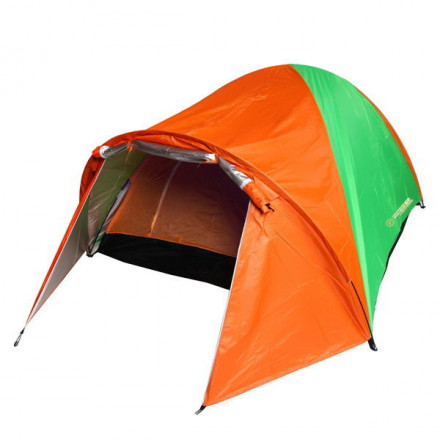 Палатка туристическая &quot;Кама-3&quot; двухслойная, оранжево-зеленый