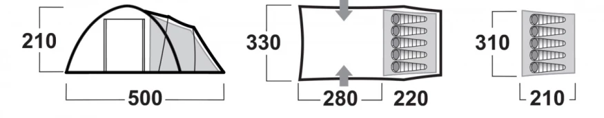 BOSTON 5 палатка, 5, темно-зеленый