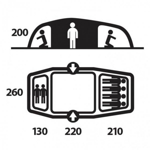 BOSTON 6 палатка, 6, тёмно-зеленый