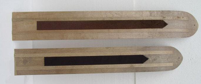 Лыжи Зима (береза, осина 200мм), длина 150 см, с камусом 70 мм 