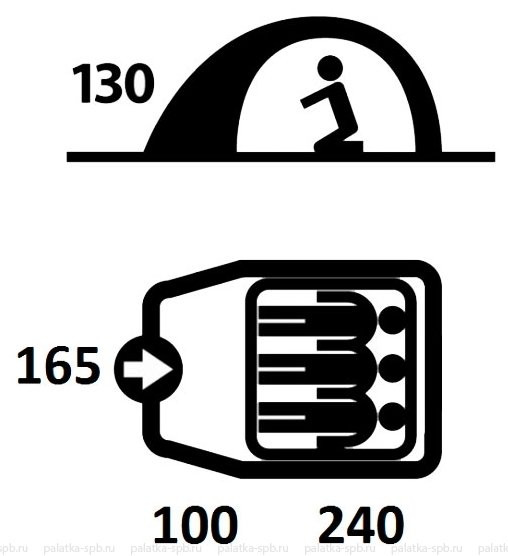 BROM палатка, 3, зелёный