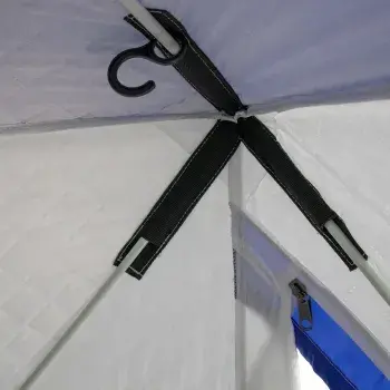 Палатка КУБ 2, 1,75x1,75 м, трехслойная, бело-синяя, Следопыт