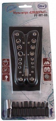 Мультитул PF-MT-09, 18 предметов, в чехле