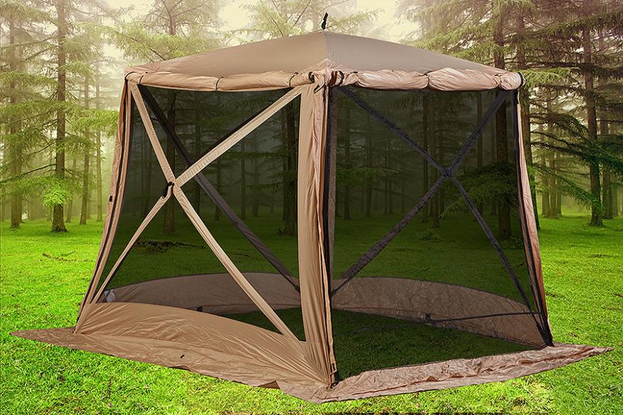 Шатер HIGASHI Pyramid Mesh Sand