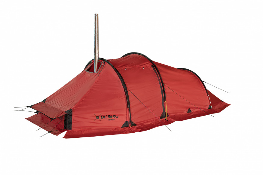 Палатка TALBERG Norga 2, двухместная, с выходом под трубу, красный цвет