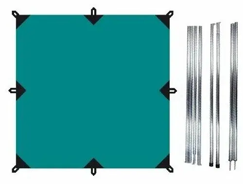 Tramp Тент 3 x 3 м (укрывной) зеленый цвет со стойками