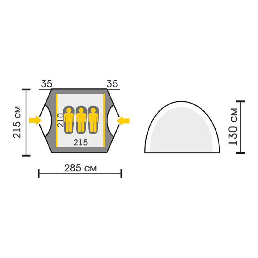 Палатка быстросборная Gaza 3, Talberg