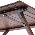 Стол кемпинговый складной, 114*59*43 см, цвет: темное дерево, каркас алюминий