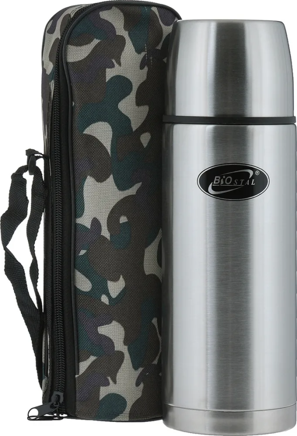 Термос Биосталь-ОХОТА с узкой горловиной, 1,0 л