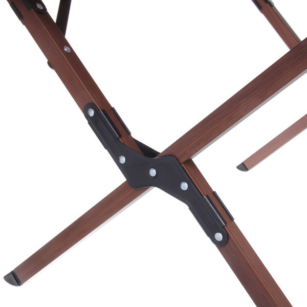 Стол кемпинговый складной 86*58*44 см, цвет: темное дерево, каркас алюминий