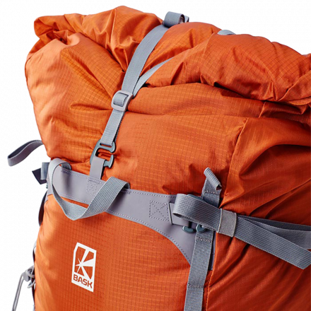 Рюкзак туристический Nomad 60 (размер пояса и спины - XL), оранжевый, Bask