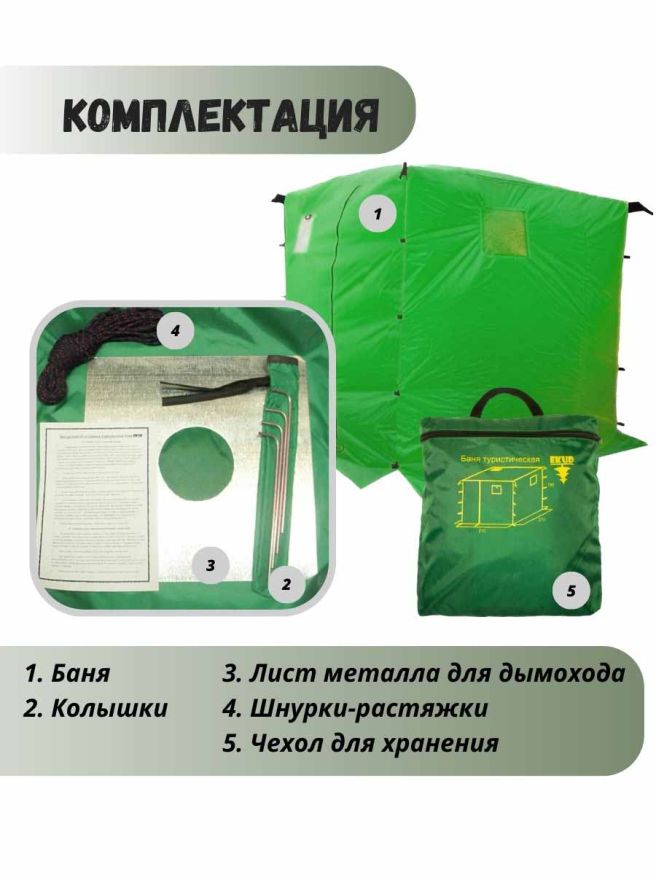 Баня туристическая «С лёгким паром!» без каркаса