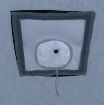 Палатка КУБ 2 (трехслойная) Эконом, бело-синяя