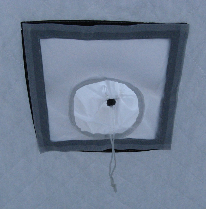 Палатка КУБ 2 (трехслойная) Эконом, бело-синяя