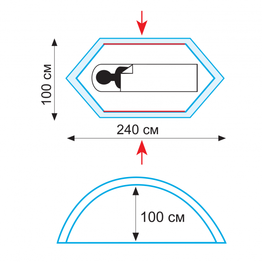 Палатка Tramp Bicycle Light 1 v2, зеленый
