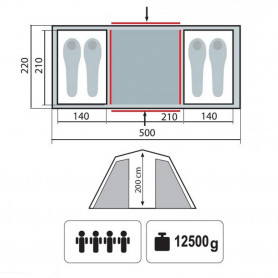 Палатка "Brest 6" v2, песочный цвет, Tramp